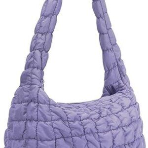 Quilted Puffer Tote Bag Women Large Nylon Lightweight Stylish Organizer